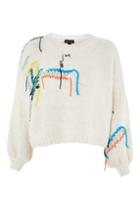 Topshop Undone Embroidered Jumper