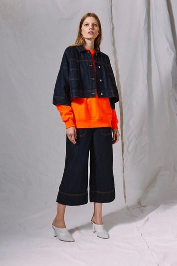 Topshop Rinse Denim Wide Jacket By Boutique