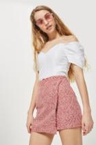 Topshop Boucle Asymmetric Wrap Mini Skirt