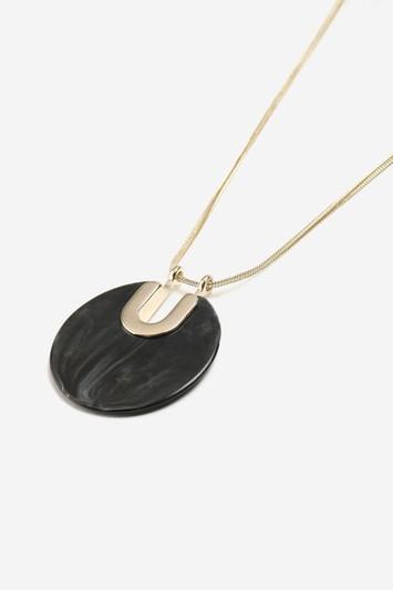 Topshop Cut Out Disc Pendant Necklace