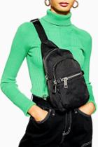 Topshop Warsaw Black Nylon Backpack