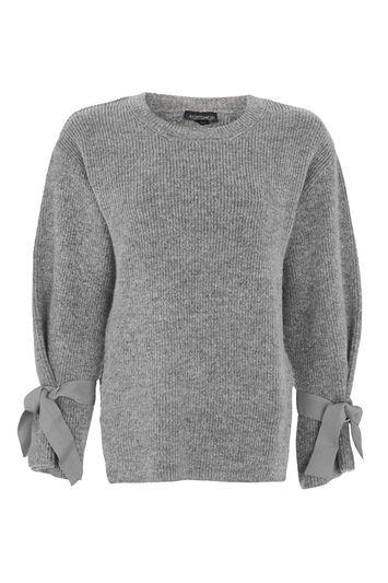 Topshop Soft Tie Sleeve Knit Jumper