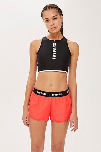 Topshop Logo Zip Crop Tank Top By Ivy Park