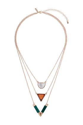 Topshop Arrow And Triangle Multirow Necklace