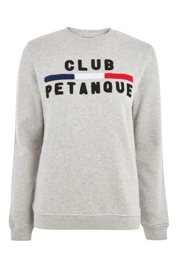 Topshop Sport Detente Sweatshirt By Club Petanque