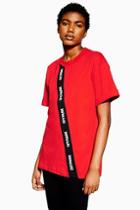 Topshop Asymmetric Logo T-shirt By Ivy Park