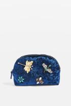 Topshop Jewel Bug Embellished Make Up Bag