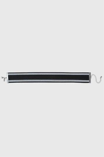 Topshop Monochrome Stretched Choker Necklace