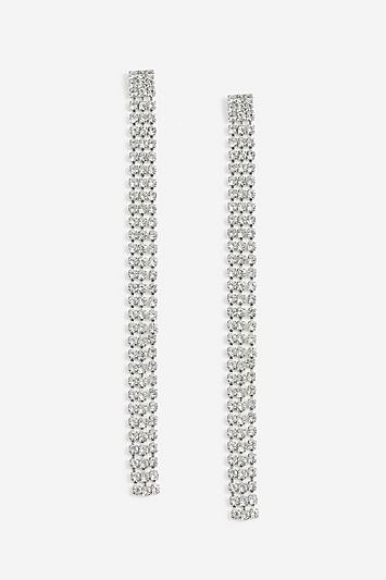 Topshop *multirow Crystal Drop Earrings