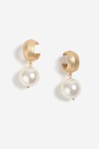 Topshop Pearl And Cuff Earrings