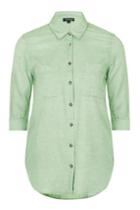 Topshop Fitted Herringbone Shirt
