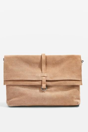 Topshop Suede Leather Cross Body Bag