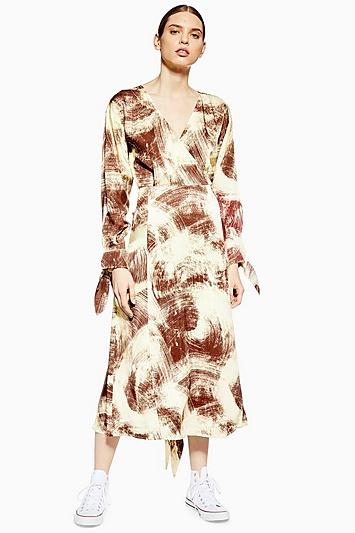 Topshop *swirl Wrap Dress By Boutique