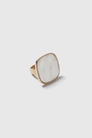 Topshop Pearl Square Cocktail Ring