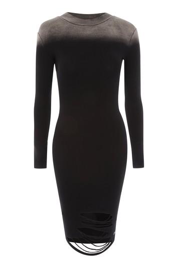 Topshop Distressed Ombre Bodycon Dress By Sixth June