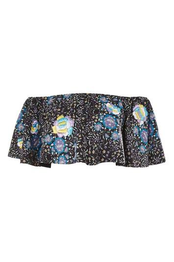Topshop Ruffle Crop Top By Prints By Mochi For Topshop