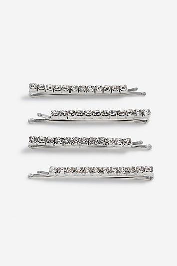 Topshop *pack Of 4 Crystal Hair Slides