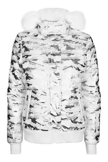 Topshop *foil Camo Ski Jacket By Topshop Sno