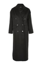 Topshop Double Breasted Longline Coat