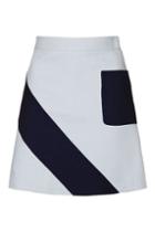 Topshop Crepe Panel A-line Mini Skirt
