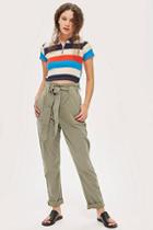 Topshop Tall Popper Utility Trousers
