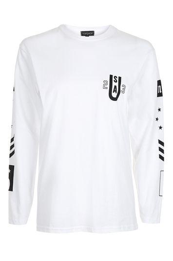 Topshop Arm Graphic T-shirt
