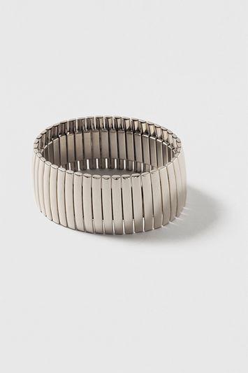 Topshop Wide Clean Metal Stretch Bracelet