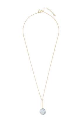 Topshop Semi Precious White Circle Necklace