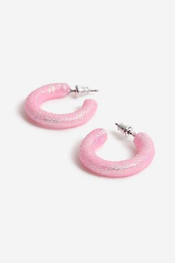 Topshop Mini Glitter Hoop Earrings