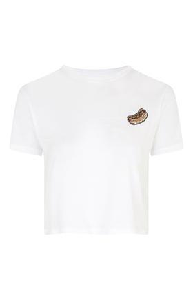 Topshop Sequin Crop Tee By Tee & Cake