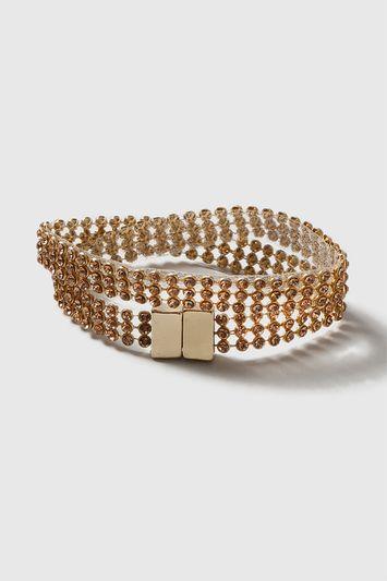 Topshop Rhinestone Wrap Bracelet