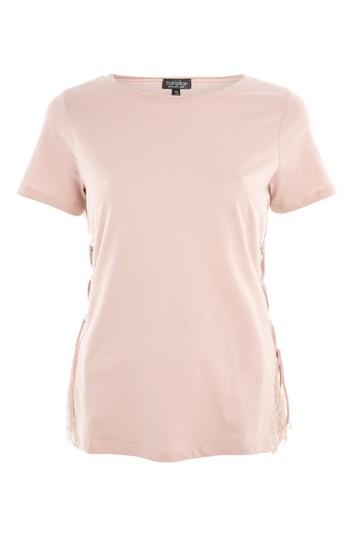 Topshop Lace Corset T-shirt
