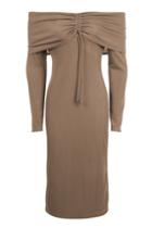 Topshop *drawstring Bardot Dress By Love