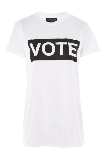 Topshop 'vote' Slogan T-shirt
