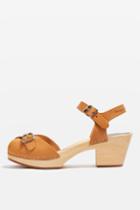 Topshop Pia High Wood Sandals By Swedish Hasbeens