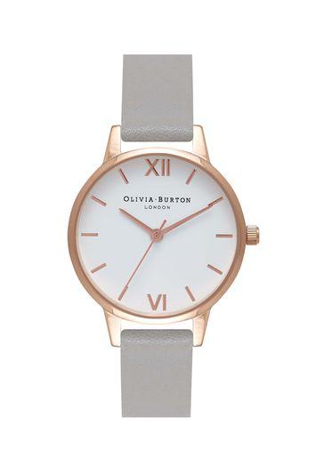 Topshop *midi Dial White Dial Watch By Olivia Burton