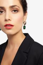 Topshop *stone Drop Hoop Earrings