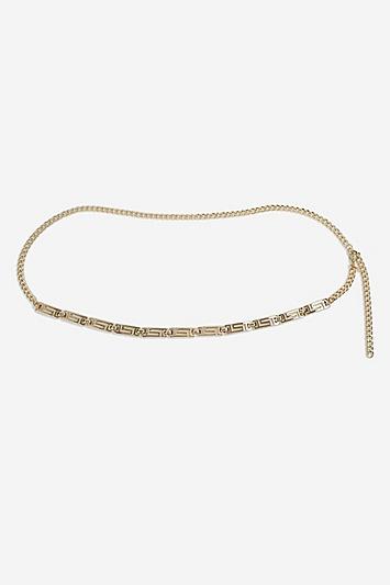 Topshop *gold Metal Link Belt