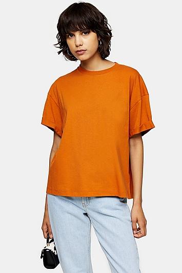 Topshop Cinnamon Boxy Roll T-shirt