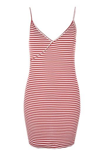 Topshop Petite Stripe Mini Bodycon Dress