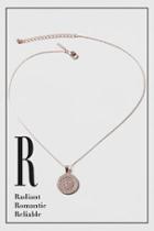 Topshop Circle 'r' Initial Ditsy Necklace