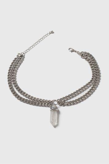 Topshop Shard Drop And Chain Choker
