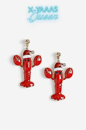 Topshop *christmas Lobster Drop Earrings