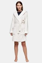 Topshop Cream Frosted Waffle Dressing Gown