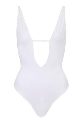 Topshop Plunge Side Strap Swimsuit