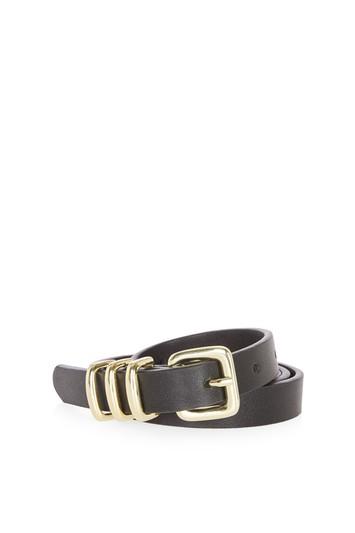 Topshop Pu Skinny Triple Keeper Belt