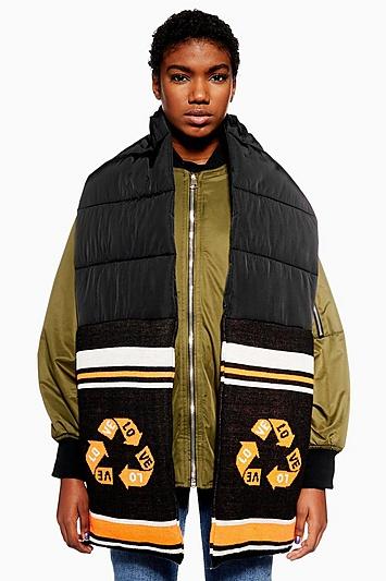 Topshop Recycle Puffer Scarf