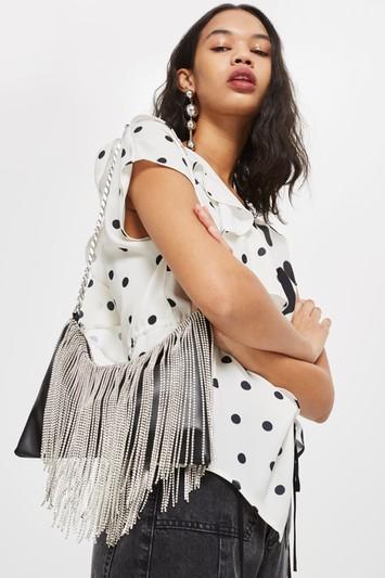 Topshop Diamante Shoulder Bag