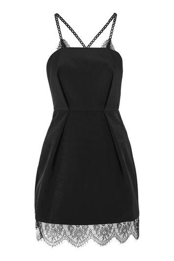 Topshop Chain Loop Lace Prom Dress