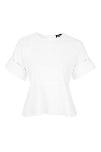 Topshop Peplum Ladder Tee